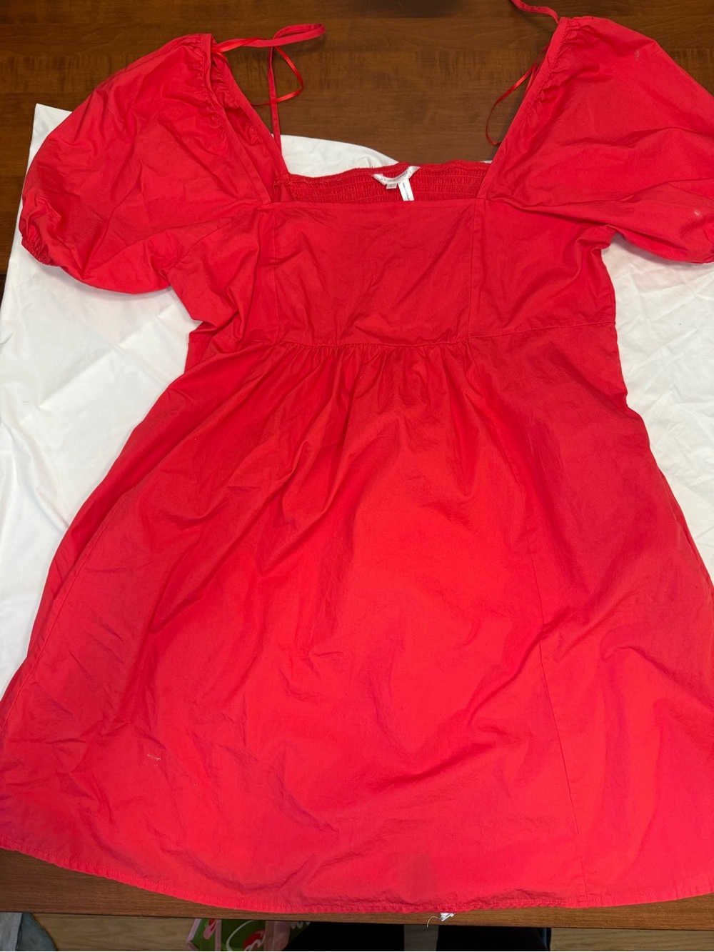 Draper James orange dress with tie back detail, size L #draperjames #tiedetail